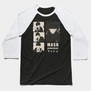 Mash Burnedead Gloomy Halftone Fanart Design Baseball T-Shirt
